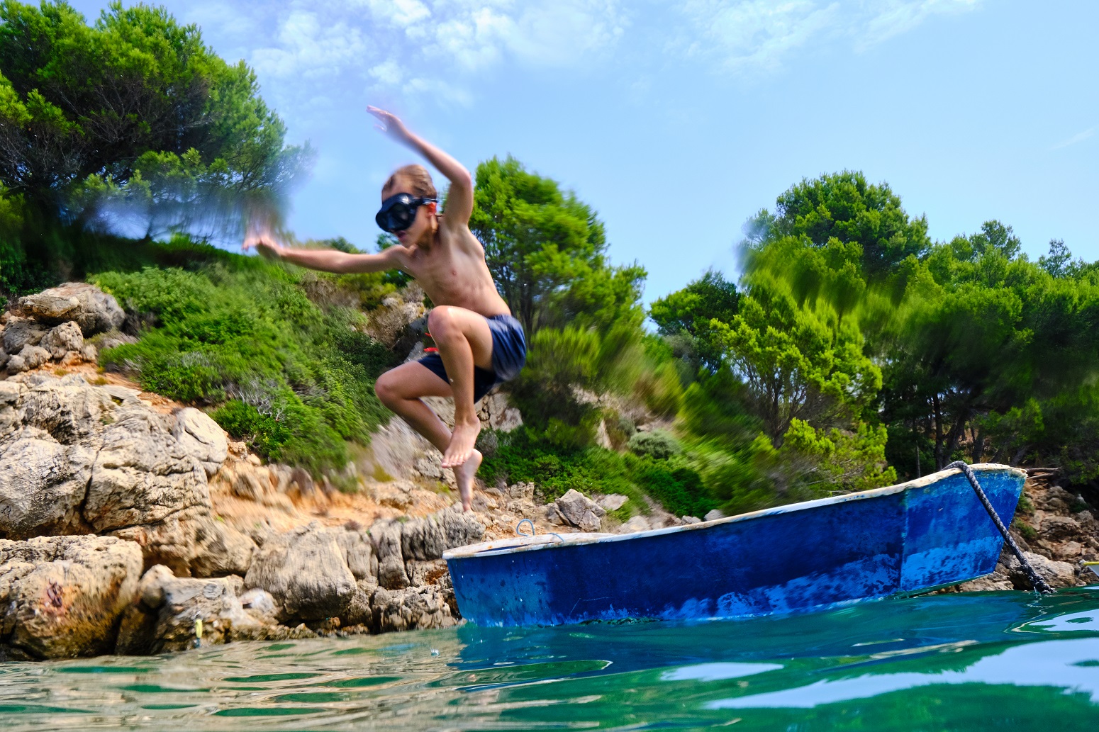 saltando al agua menorca