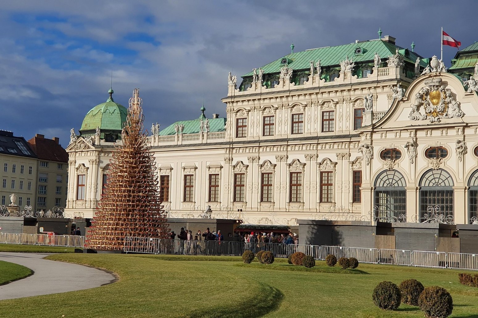 Mercadillo navideño del Belvedere en Viena, viaje monoparental