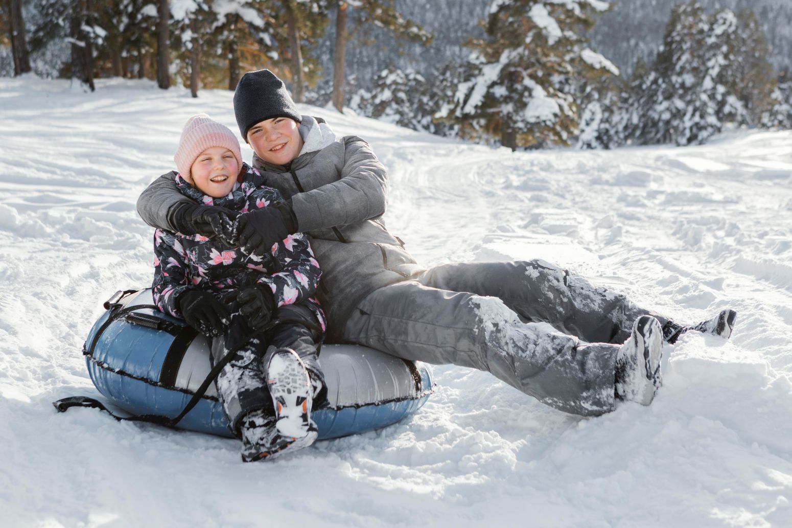 Snowtubing en laponia, toboganes de nieve